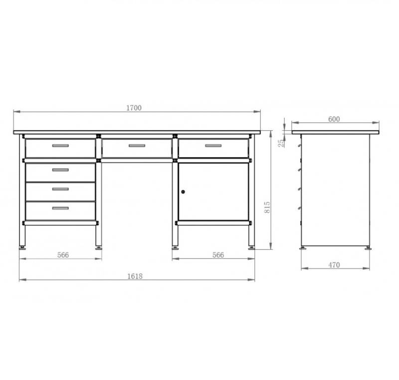 STÓŁ WARSZTATOWY, ROBOCZY HOLZMANN WT1700