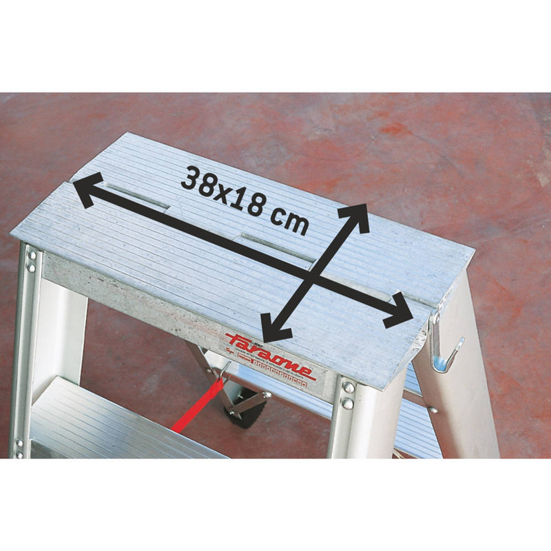 DRABINA DWUSTRONNA Z SZEROKIMI STOPNIAMI FARAONE MOD. ND S2140ND 2,60M