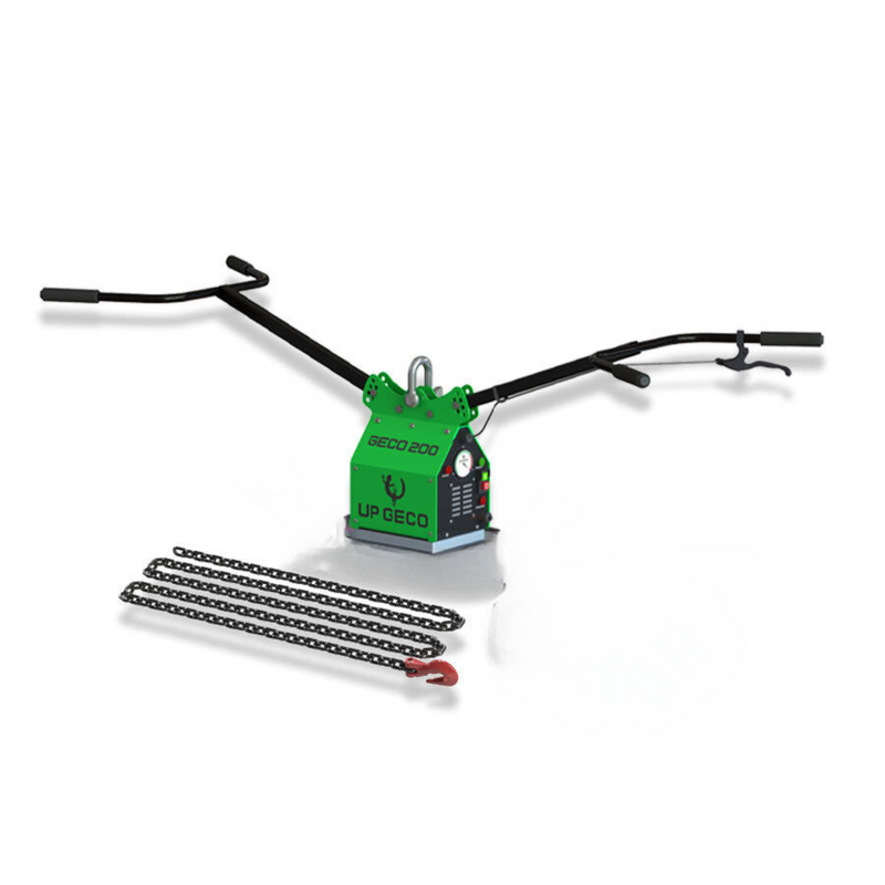 RĘCZNY / ZAWIESZANY CHWYTAK PRÓŻNIOWY UP GECO 200 + WÓZEK BRUKARSKI GECO CART