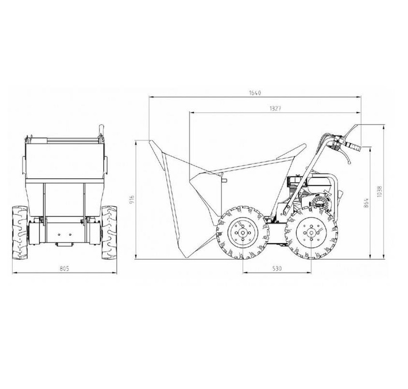 WOZIDŁO BUDOWLANE MINIWYWROTKA ZIPPER ZI-RD300