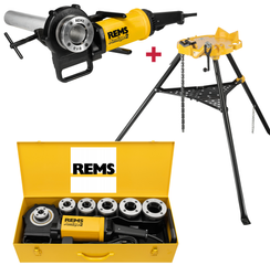 REMS AMIGO 2 SET R 1/2-3/4-1-1 1/4-1 1/2-2" ELEKTRYCZNA GWINTOWNICA + REMS AQUILA 3B PRZENOŚNA STACJA
