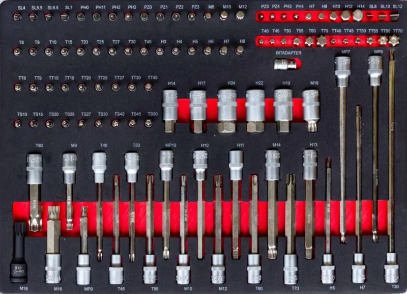 SZAFKA NARZĘDZIOWA SERWISOWA, WÓZEK NARZĘDZIOWY VIBER-SYSTEM SZN259 Z WYPOSAŻENIEM 258 ELEMENTÓW