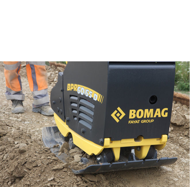 ZAGĘSZCZARKA REWERSYJNA 455 KG BOMAG BPR 60/65 D/E (650 MM, HATZ 1B40, DIESEL)
