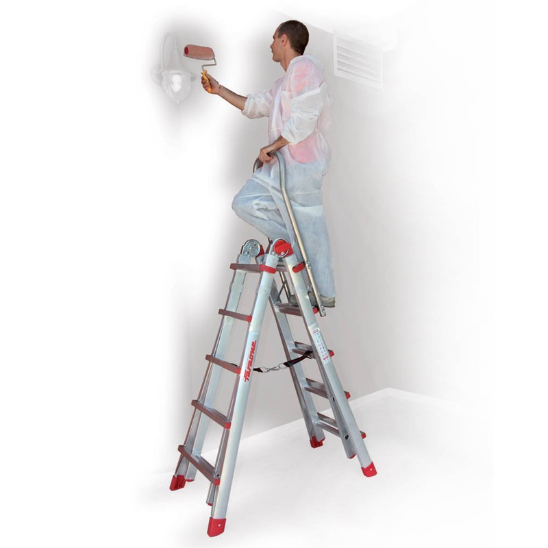 DRABINA TELESKOPOWA SKŁADANA FARAONE SUPER TELES MOD. TELES.T5S. 4.28M + STABILIZATOR