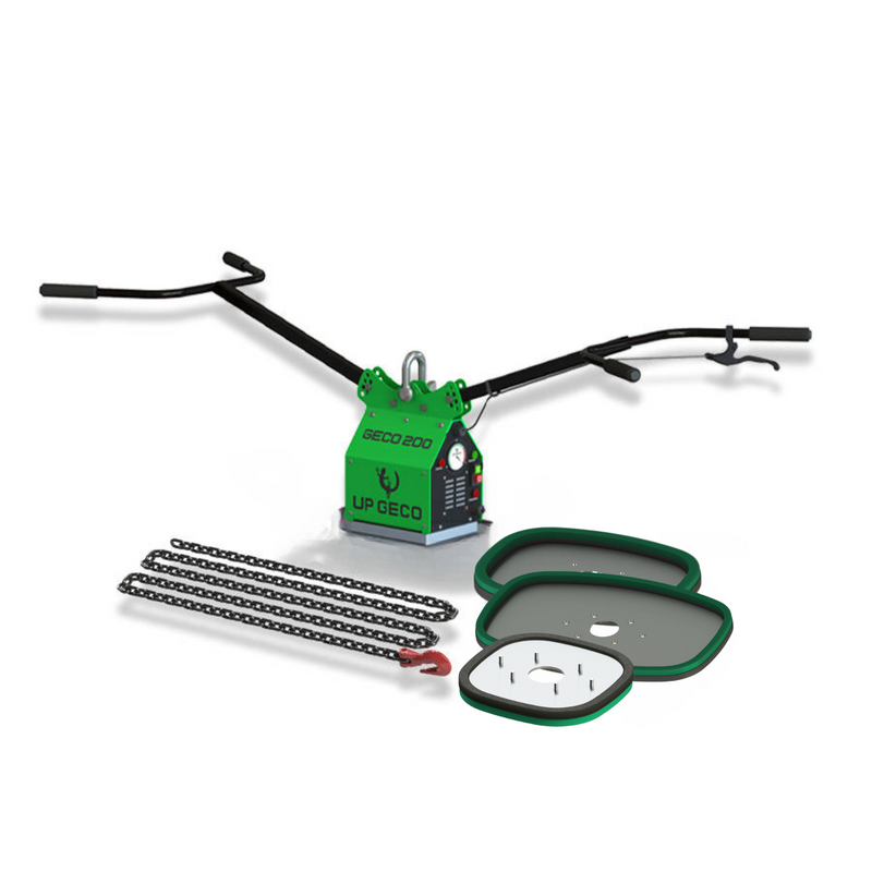 RĘCZNY / ZAWIESZANY CHWYTAK PRÓŻNIOWY UP GECO 200 + PŁYTA SSĄCA 70 KG, 100 KG, 200 KG