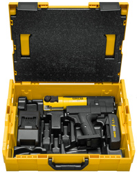REMS MINI-PRESS 22 V ACC AKUMULATOROWA PRASA PROMIENIOWA Z AUTOMATYCZNYM STEROWANIEM OBWODEM BASIC-PACK (Z AKUMULATOREM I ŁADOWARKĄ) 10-40 MM, 3/8 - 1 1/4 "