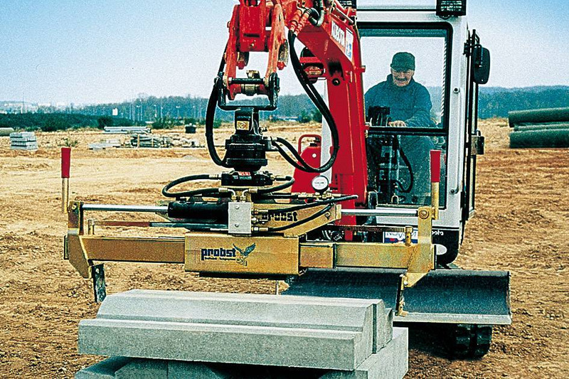 ZAWIESZANY CHWYTAK HYDRAULICZNY DO KRAWĘŻNIKÓW PROBST VZ-HS-50/150