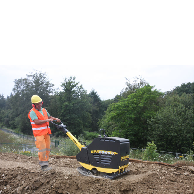 ZAGĘSZCZARKA REWERSYJNA 455 KG BOMAG BPR 60/65 D/E (650 MM, HATZ 1B40, DIESEL)