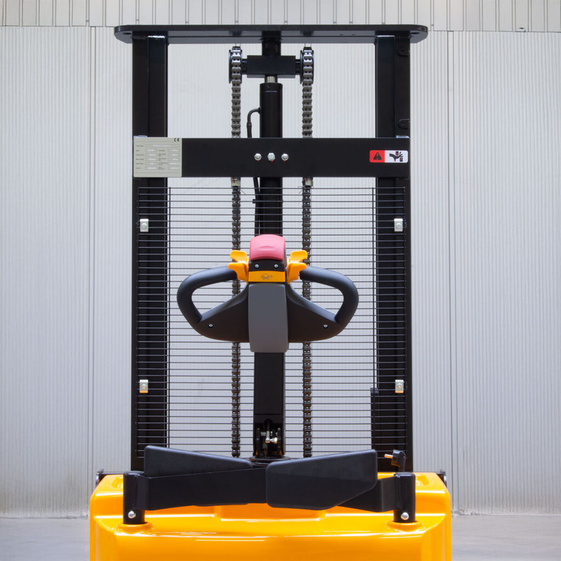 WÓZEK ELEKTRYCZNY PODNOŚNIKOWY PALETOWY VIBER-SYSTEM WE15300 Z PLATFORMĄ DLA OPERATORA 1500 KG