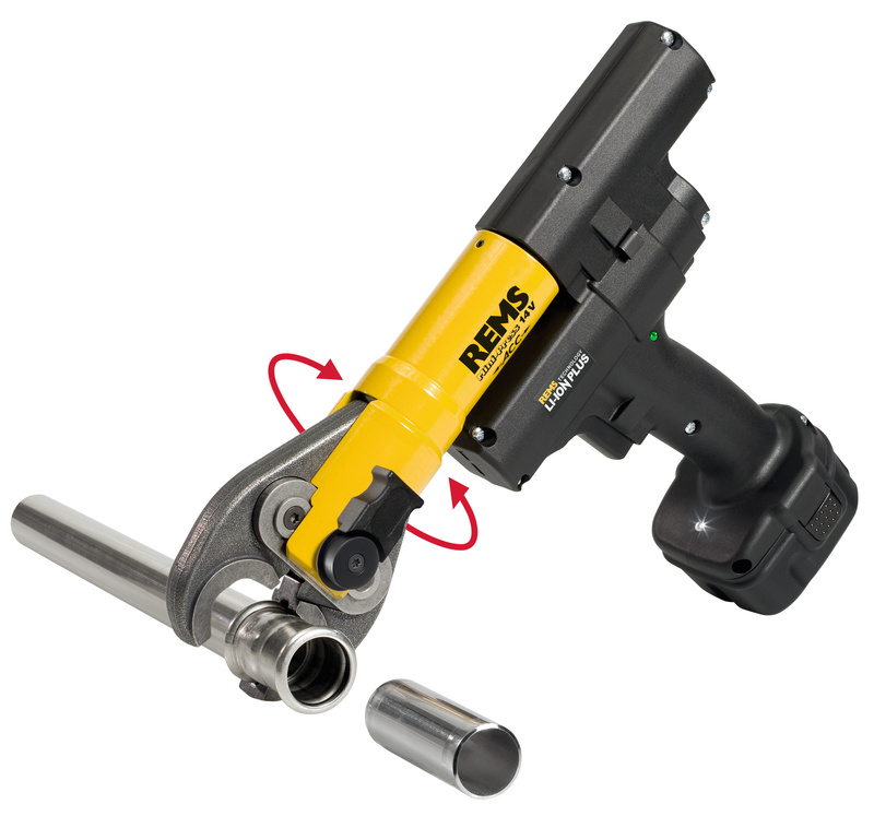 REMS MINI-PRESS S 14 V AKUMULATOROWA PRASA PROMIENIOWA Z WYMUSZONYM POWROTEM + 3 CĘGI