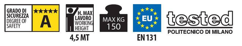 DRABINA PROFESJONALNA SKŁADANA FARAONE SDOMUS05 2,90M