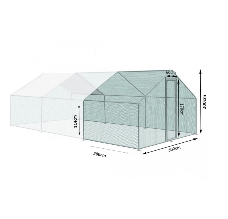 ZADASZONA ZAGRODA, KLATKA DLA ZWIERZĄT DOMOWYCH I PTACTWA ZIPPER ZI-CR322