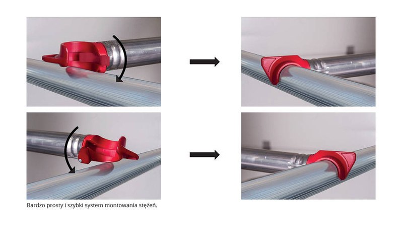 RUSZTOWANIE POJEDYNCZE JEZDNE FARAONE COMPACT XS 75x160CM COM160XS.ABCD 7,6M